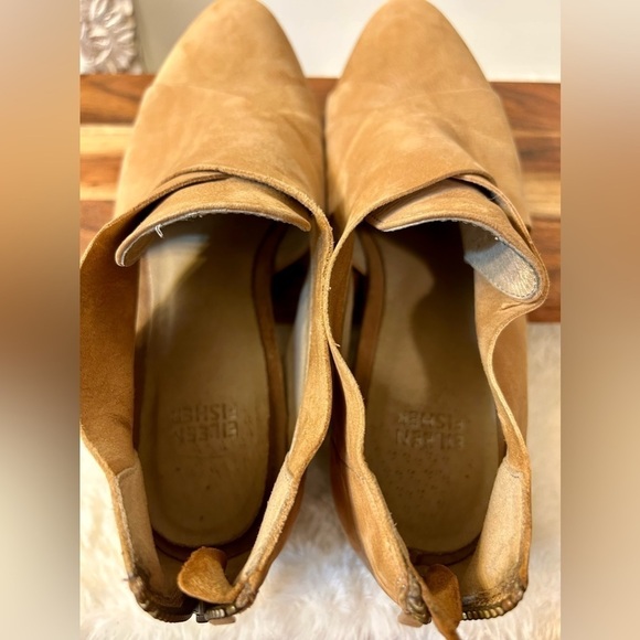 Eileen Fisher Cluster Leather Crisscross Bootie Size 7 - Picture 10 of 14